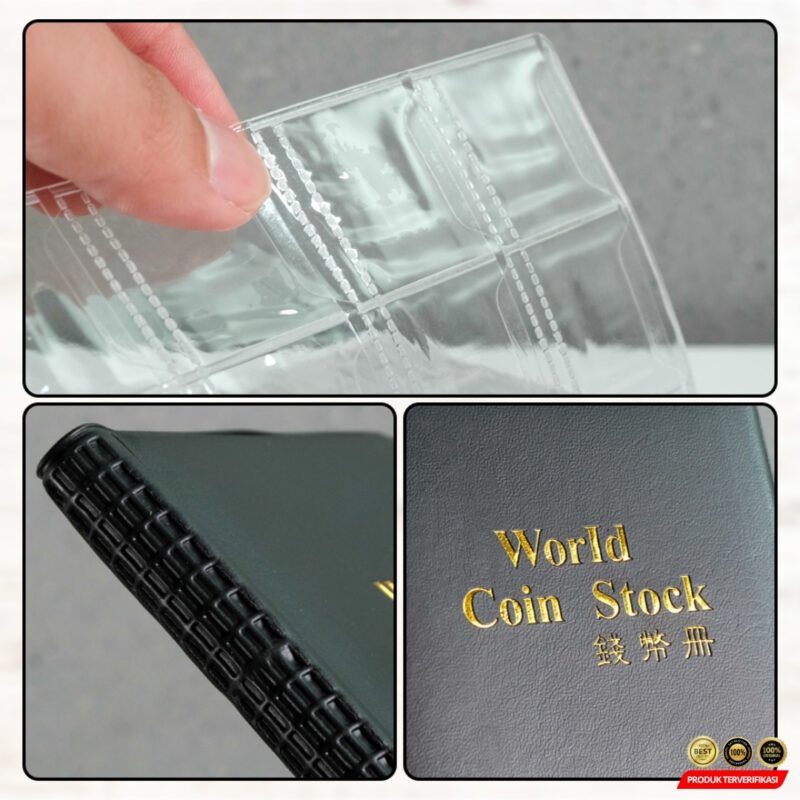 World Coin Stock Dompet Album Koleksi Koin 120 Slot - Image 3