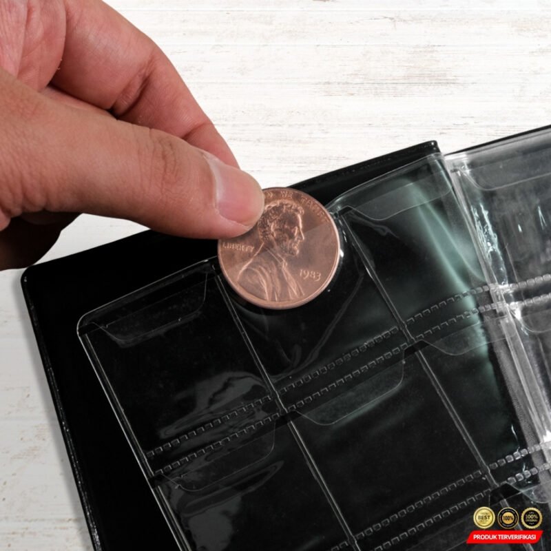 World Coin Stock Dompet Album Koleksi Koin 120 Slot - Image 6