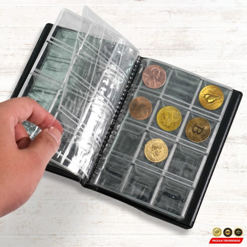 World Coin Stock Dompet Album Koleksi Koin 120 Slot - Image 7