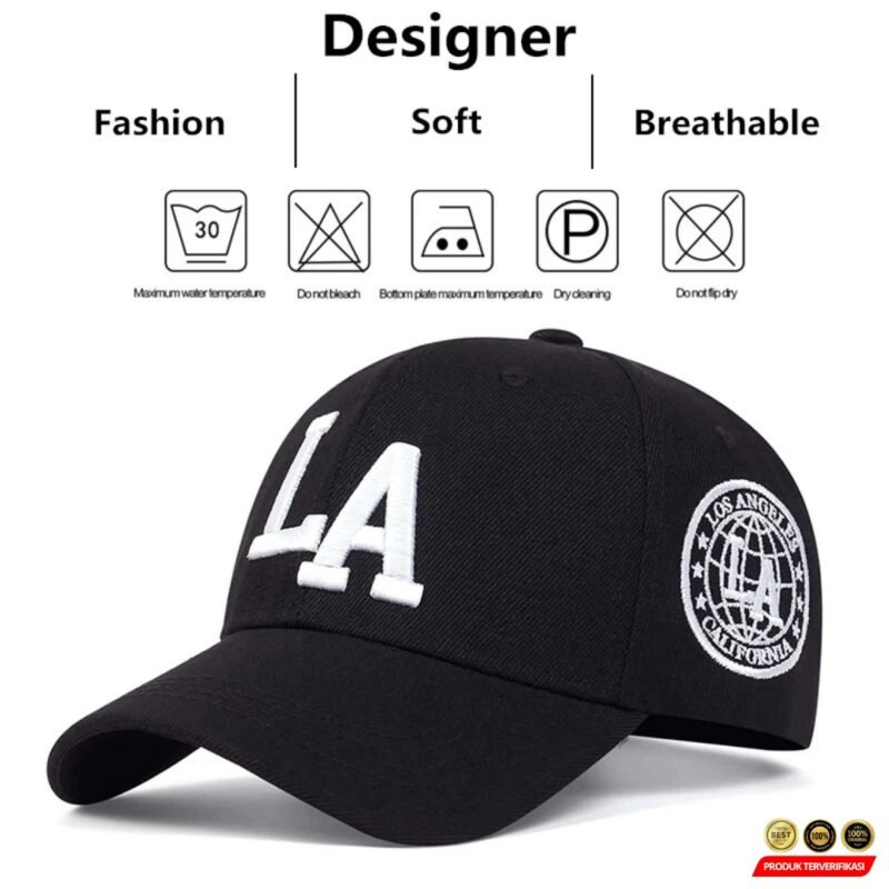 JCOZ Topi Baseball Cap Bordir LA Los Angeles California Style [MRH2] - Image 4