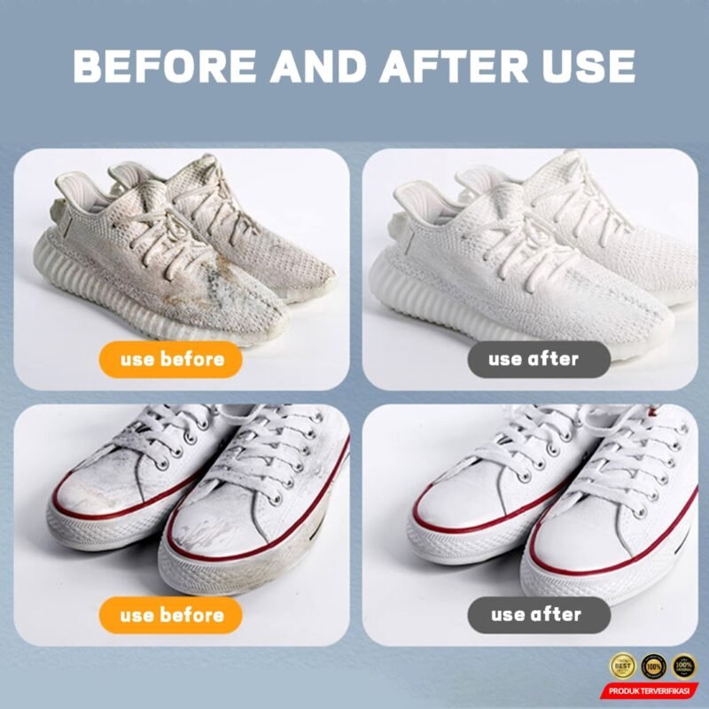 Krim Pemutih Sepatu Sneakers 260g with Spons - [MRH2] - Image 4