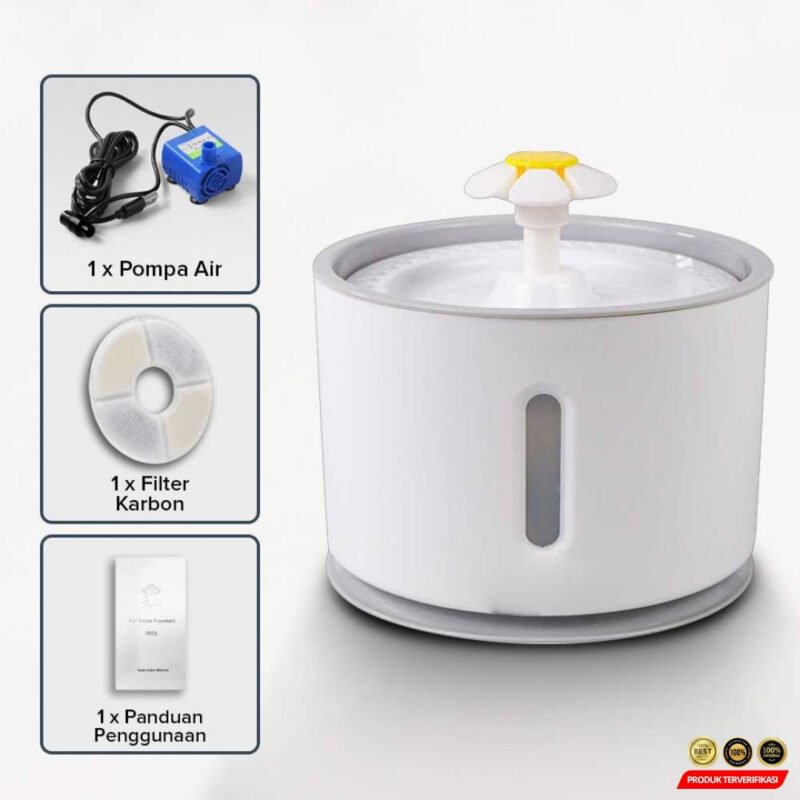 Water Dispenser Fountain Tempat Minum Anjing 2.4L - Image 9