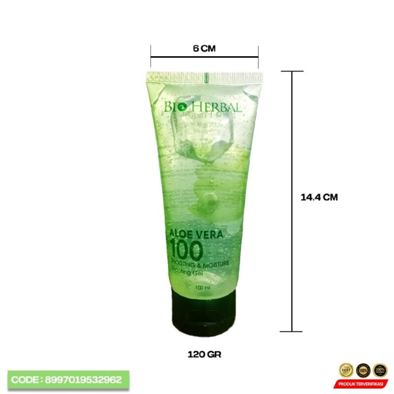 Bio Herbal Aloe Vera 100ML Aloevera Gel Tube Moisturaizer Lidah Buaya moisturaizer - Image 5