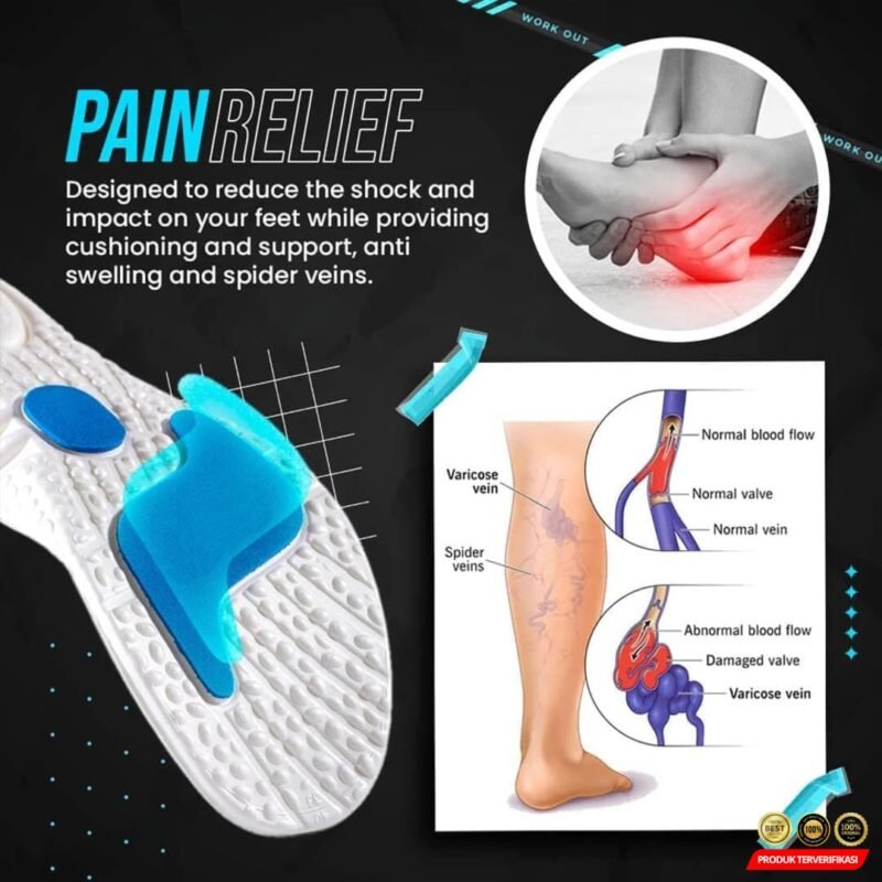 Qisong Dian Insole Sepatu Alas Kaki Orthopedic Shock Absorption [MRH2] - Image 3