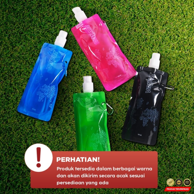 Botol Minum Lipat Camping Hiking Water Bottle BPA Free 500ml - Image 6
