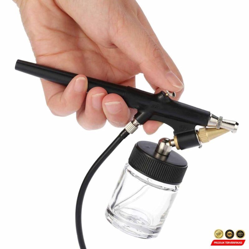 Mini Airbrush Paint Spray Gun Sandblaster Kit Single Action - Gambar 6