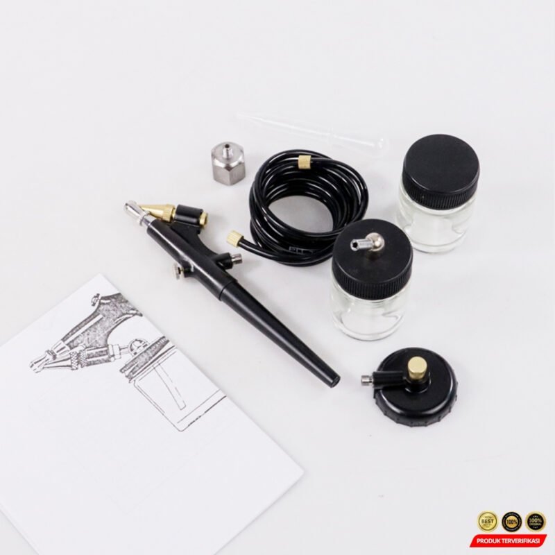 Mini Airbrush Paint Spray Gun Sandblaster Kit Single Action - Gambar 7