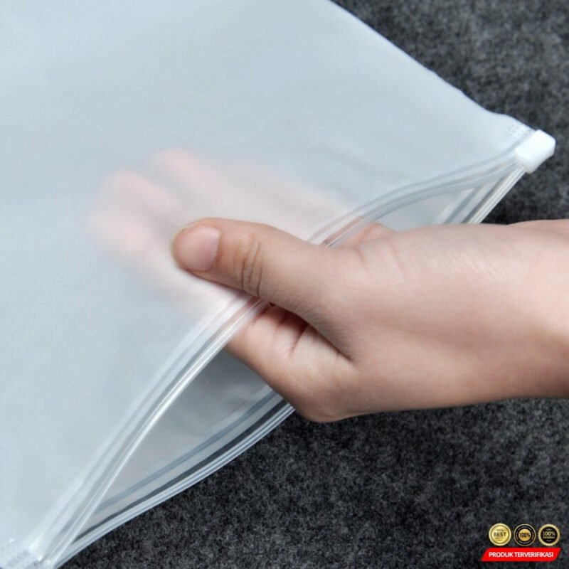 TaffPACK Kantung Plastik PVC Pouch Zipper Organizer Travel 45x35cm - [MRH2] - Image 5