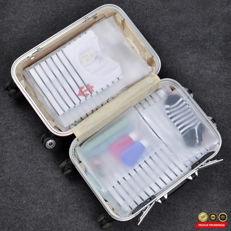TaffPACK Kantung Plastik PVC Pouch Zipper Organizer Travel 45x35cm - [MRH2] - Image 6