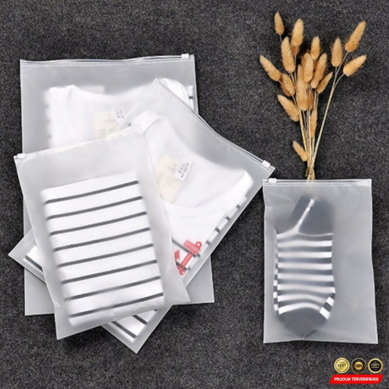TaffPACK Kantung Plastik PVC Pouch Zipper Organizer Travel 45x35cm - [MRH2] - Image 7