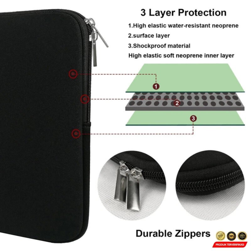 Sleeve Case Laptop Universal Protective Bag Neoprene with Pouch 14 Inch - Image 9