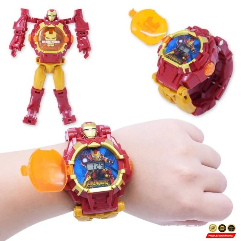 Jam Tangan Digital Robot Karakter Super Hero Anak Best Seller (Lampu) - Image 5