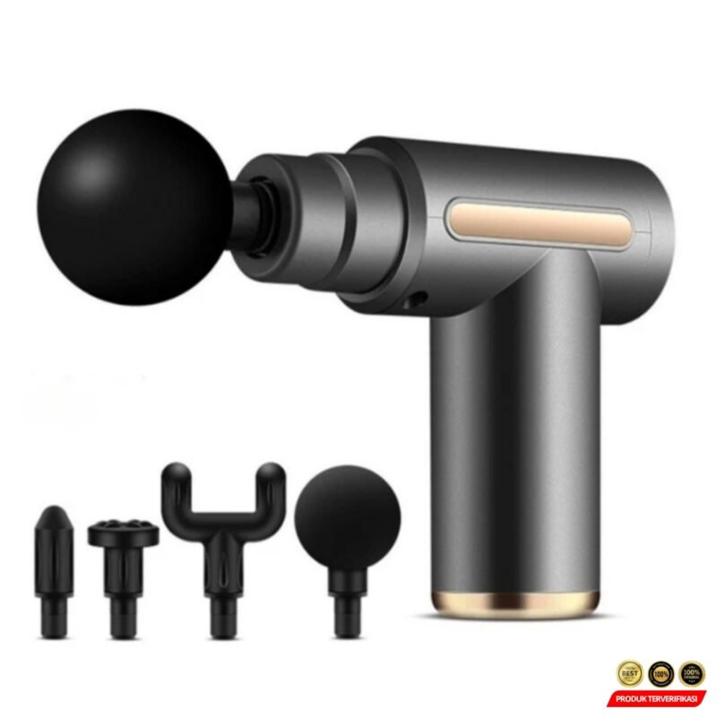 Gun Massager Alat Pijat Terapi Relaksasi Otot 4 in 1 - [MRH2] - Image 4