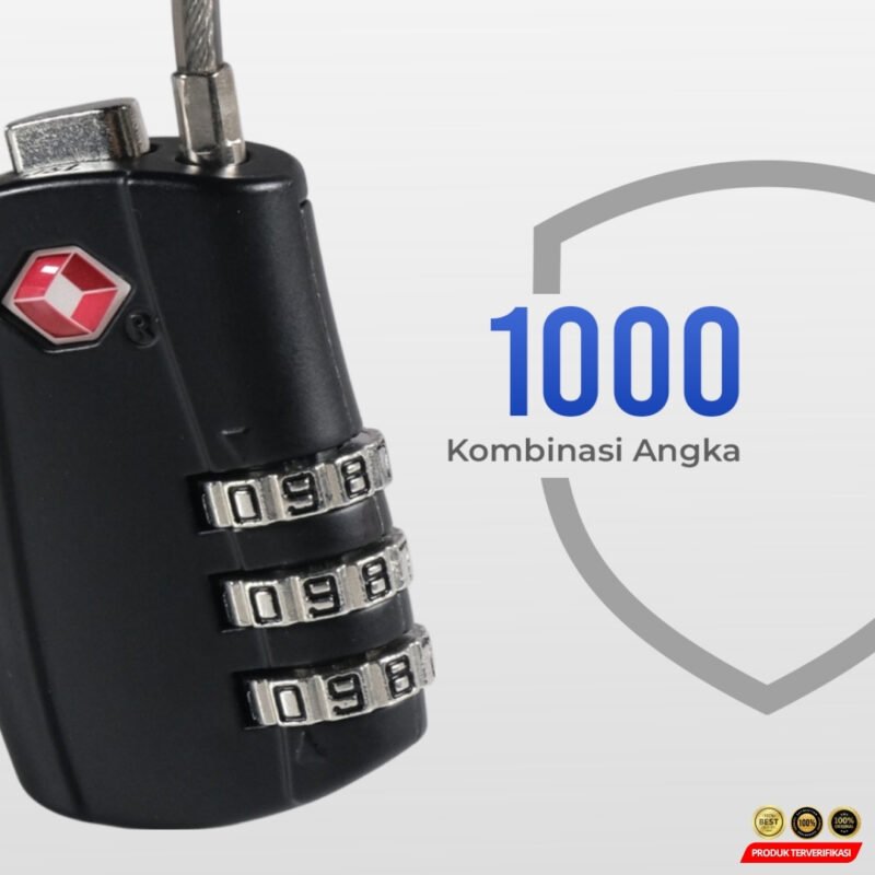 TRAVELSKY Gembok Koper TSA Suitcase Padlock Kode Angka 3 Digit - [MRH2] - Image 4