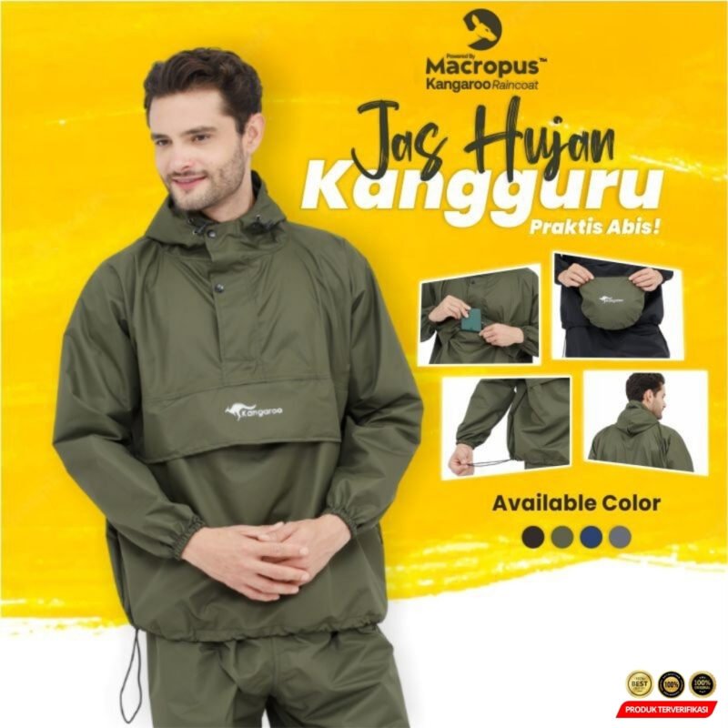 Jas Hujan Kangguru Taslan Import Original Model 560000 - Image 4
