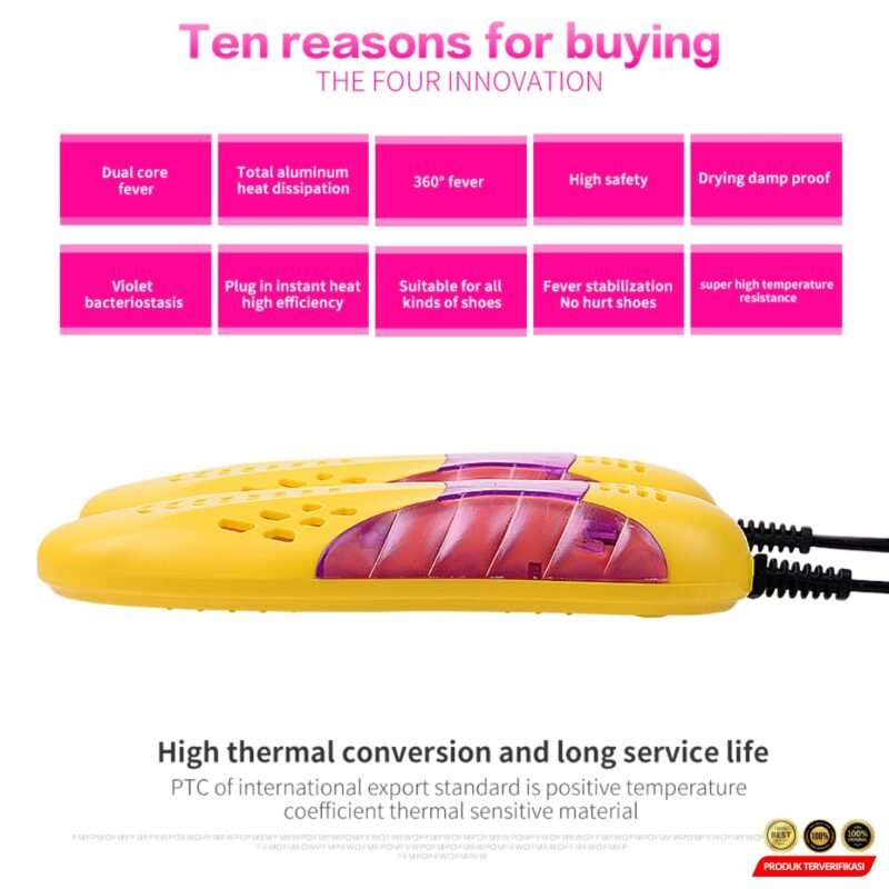 Pengering Sepatu Elektrik Penghilang Bau Odor Dehumidify [MRH2] - Image 6