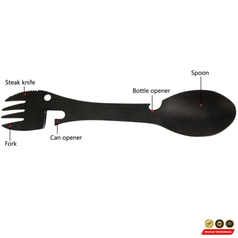 Sendok Garpu Pisau Multifungsi Outdoor Camping - Image 8