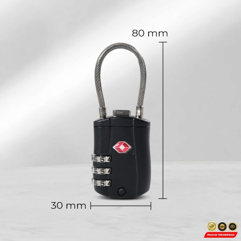 TRAVELSKY Gembok Koper TSA Suitcase Padlock Kode Angka 3 Digit - [MRH2] - Image 8