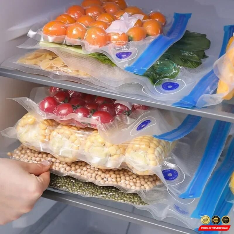 DMJ Kantong Plastik Vacuum Makanan Ziplock Reusable BPA Free 10 PCS [MRH2] - Image 10
