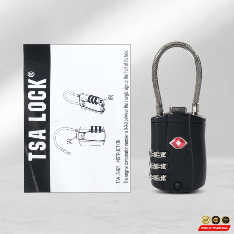 TRAVELSKY Gembok Koper TSA Suitcase Padlock Kode Angka 3 Digit - [MRH2] - Image 9