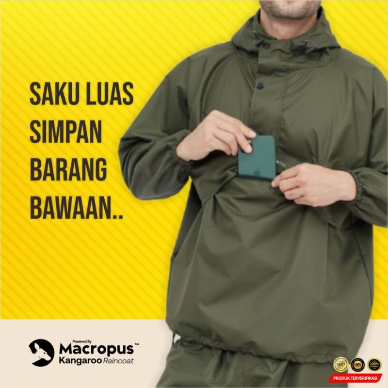 Jas Hujan Kangguru Taslan Import Original Model 560000 - Image 8