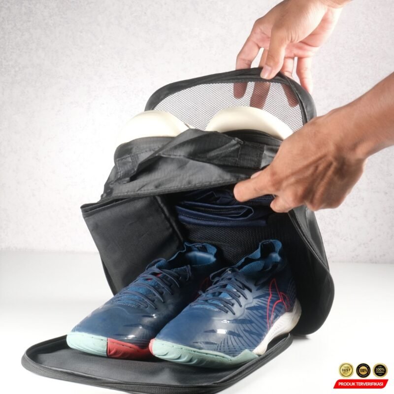 Rhodey Tas Sepatu 3 Layer Travel Organizer Shoes Bag Nylon Mesh - Image 9