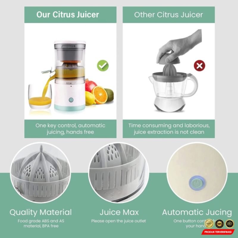 Migecon Alat Peras Jeruk Elektrik Orange Juicer Portable 400ml 45W - Ivory White [MRH2] - Image 6
