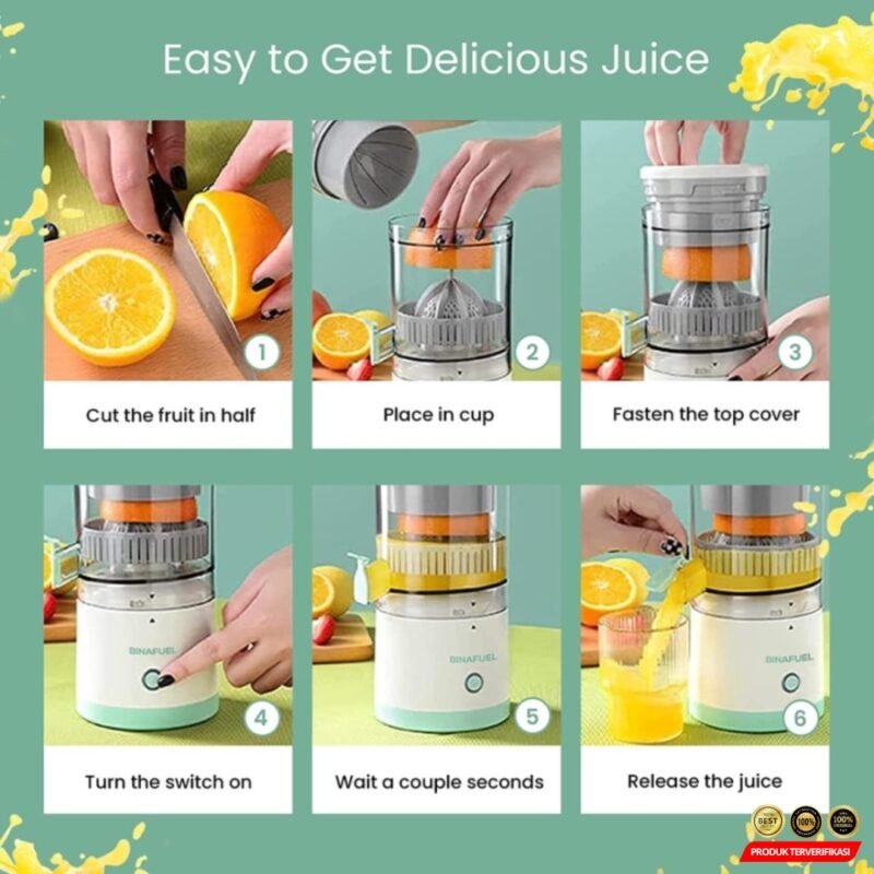 Migecon Alat Peras Jeruk Elektrik Orange Juicer Portable 400ml 45W - Ivory White [MRH2] - Image 8