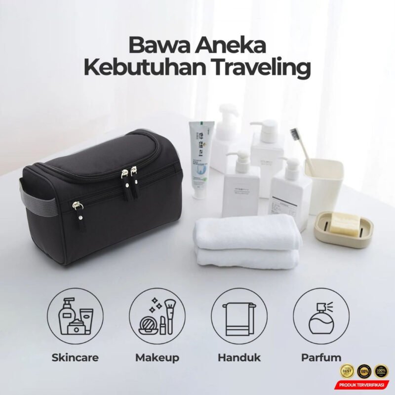 Tas Travel Toiletries Organizer Portable Oxford Waterproof - [MRH2] - Image 3