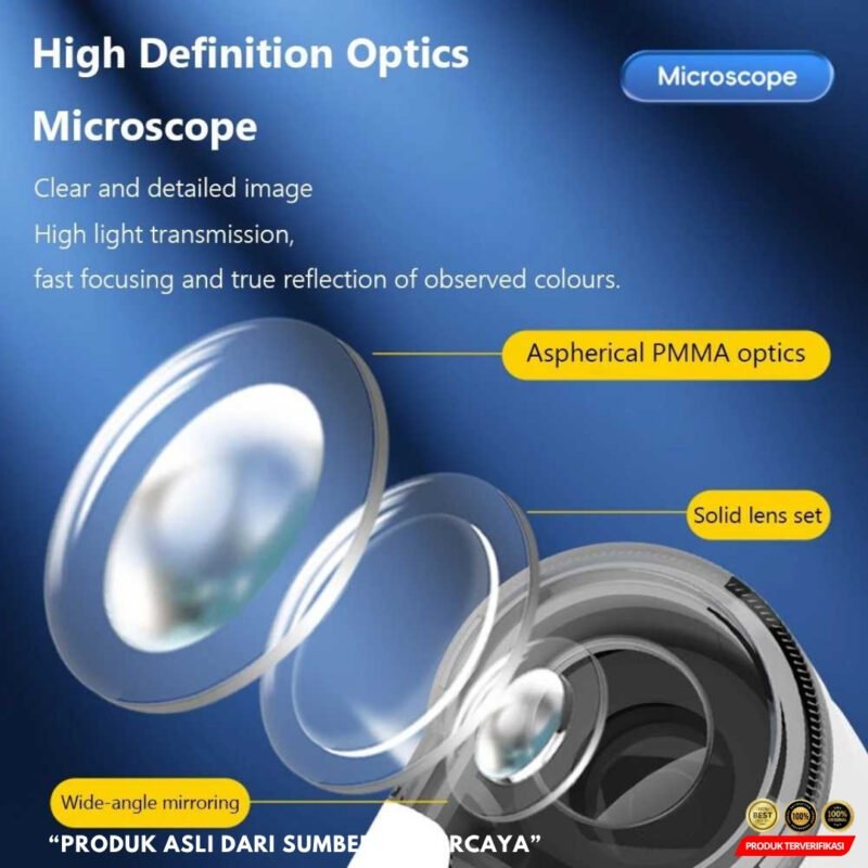 APWIKO Mainan Mikroskop Microscope 60X LED UV Light with Lanyard - [MRH2] - Image 8