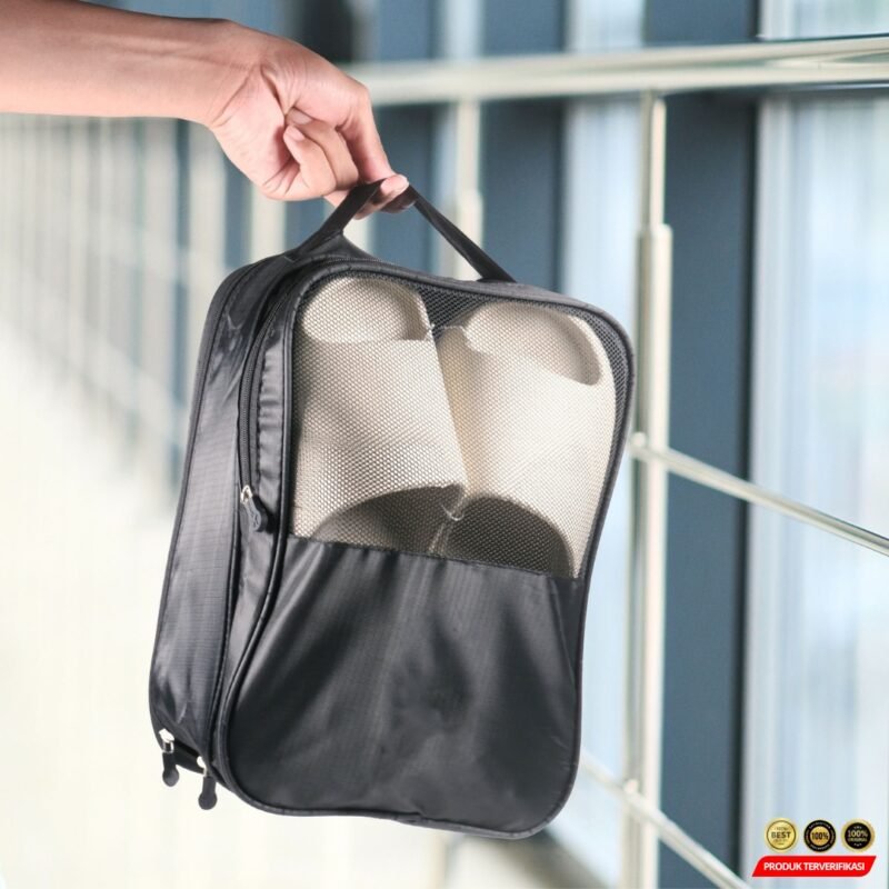 Rhodey Tas Sepatu 3 Layer Travel Organizer Shoes Bag Nylon Mesh - Image 10