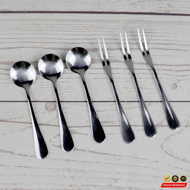 EWIN Set Alat Makan Sendok Garpu dengan Tempat Penyimpanan Angsa - Silver [MRH2] - Image 4