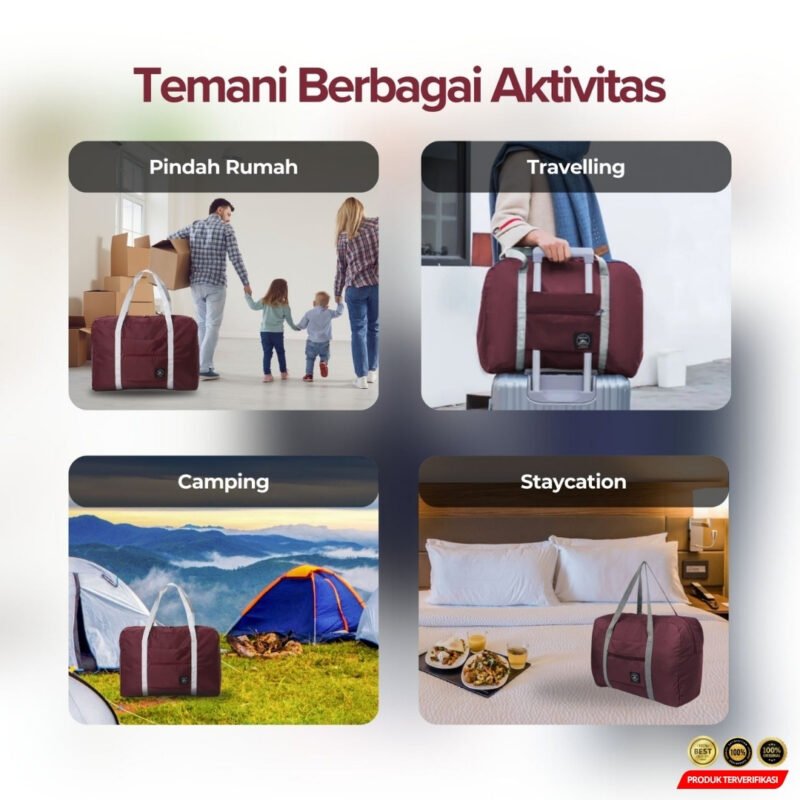 Tas Jinjing Duffel Lipat Travel Bag 24L - Image 5