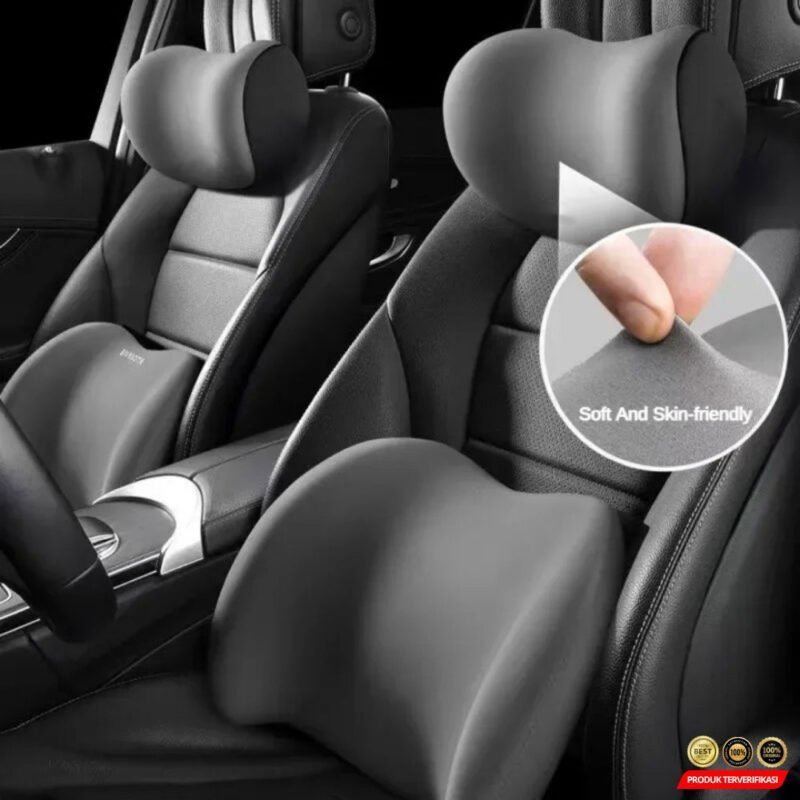 Bantal Leher Mobil Ergonomis Memory Foam Car Headrest Pillow - Image 7