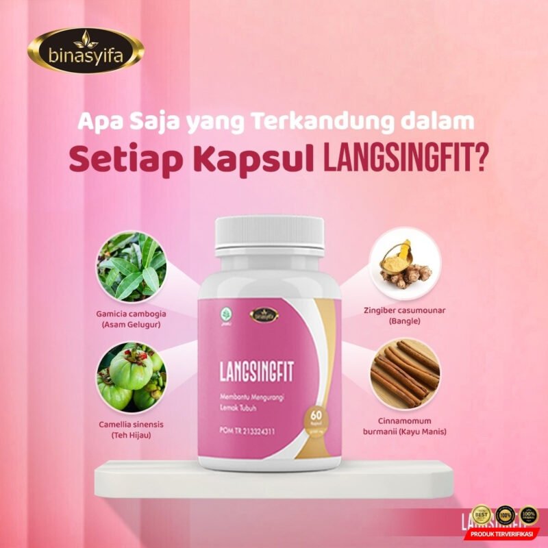 LANGSINGFIT Obat Diet Pelangsing Langsing Penurun Berat Badan Original BPOM Binasyifa Herbal - Image 4