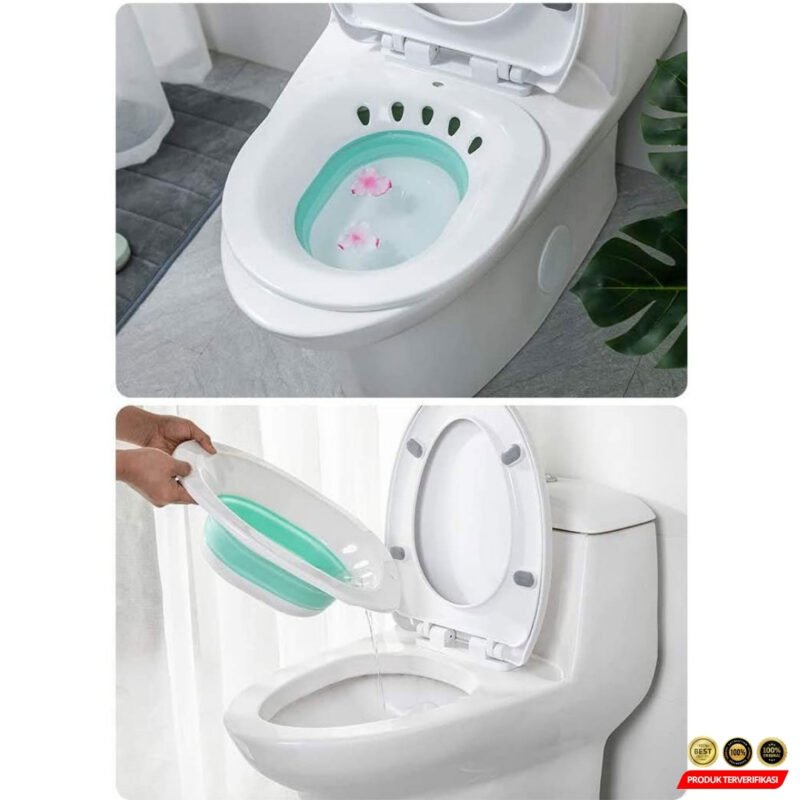 Sitz Bath Baskom Kloset Perawatan Wasir Perineum Foldable - Image 4