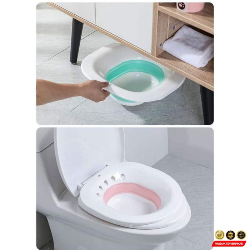 Sitz Bath Baskom Kloset Perawatan Wasir Perineum Foldable - Image 5