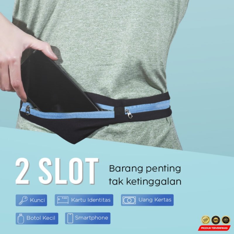 Tas Pinggang Olahraga Lari Elastis Running Waist Bag - Image 3