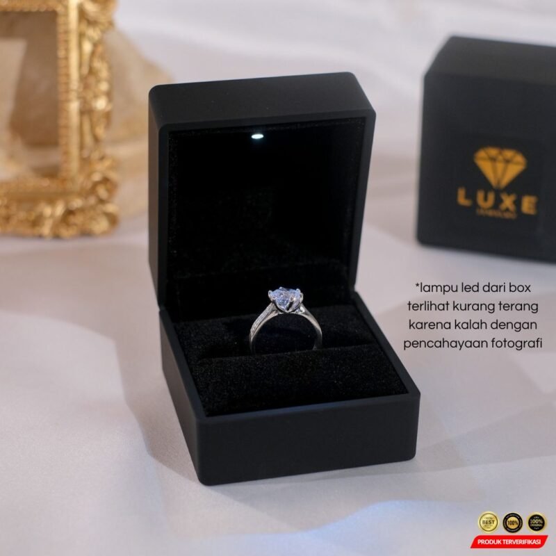 LUXE JEWELRY Cincin Wanita Lamaran Adjustable Ring Swarovski Zirconia [MRH2] - Image 6