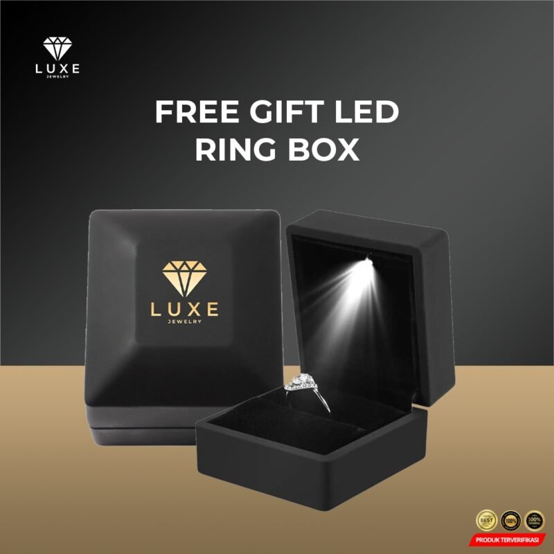 LUXE JEWELRY Cincin Wanita Lamaran Adjustable Ring Swarovski Zirconia [MRH2] - Image 7