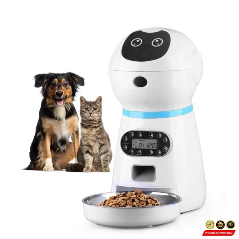 ZKYJ Tempat Makan Hewan Otomatis Pet Food Dispenser 3.5L - [MRH2] - Image 8