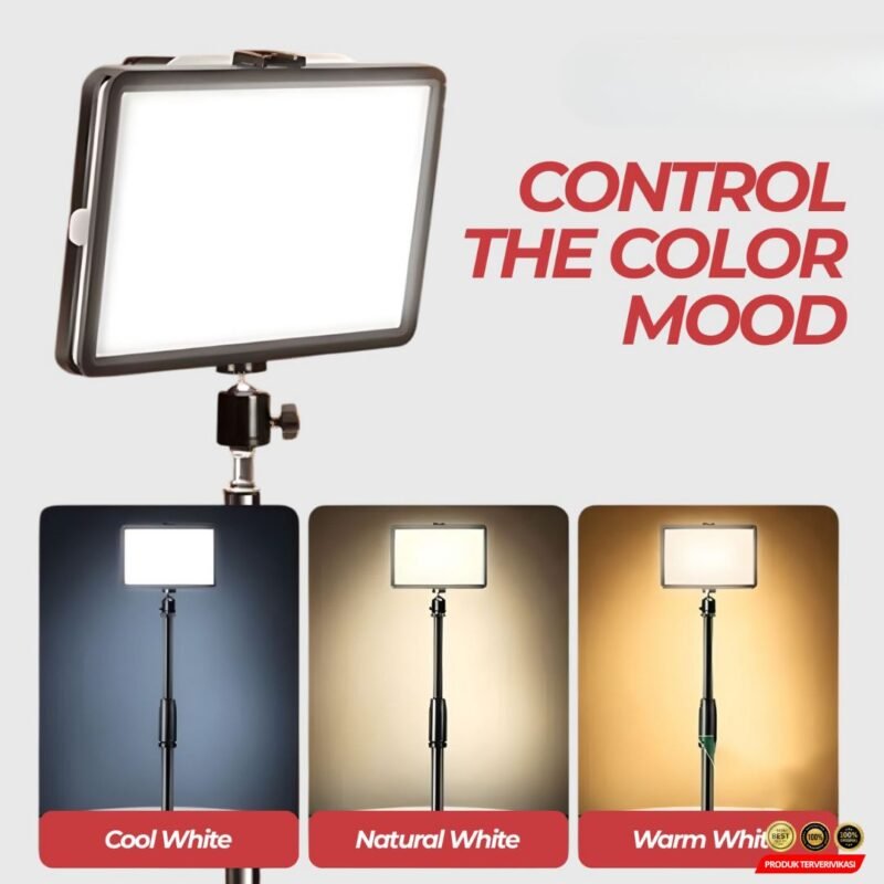 TaffSTUDIO Lampu Kamera Fill Light Phone Holder Overhead 3in1 Color - [MRH1] - Image 5
