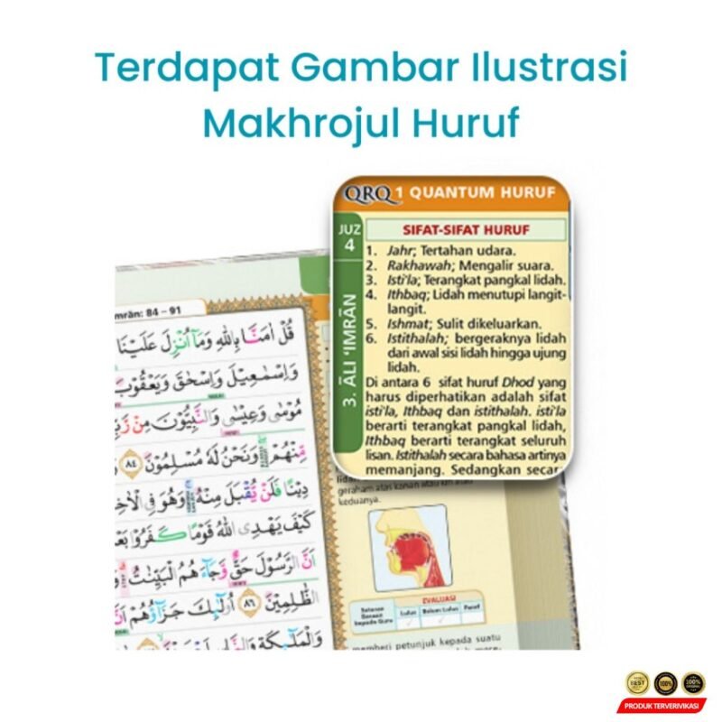 Al Quran Belajar Tahsin Super Mudah Metode QRQ Quantum Reading Quran Ukuran A5 - [, - Image 4