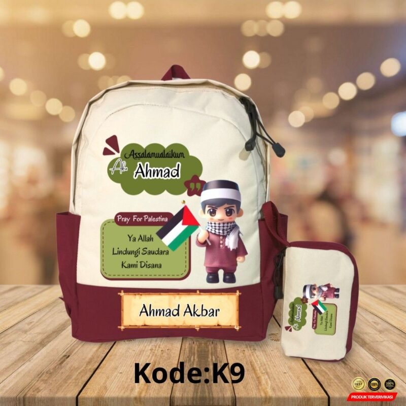 TAS BACKPACK ANAK SEKOLAH TK/SD KONSEP PALESTINA [ K1 - K13 ] - [MRH1] - Image 4