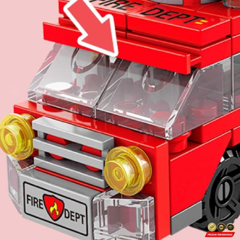 Mainan Balok Susun Fire Brigade 6in1 LEGO 142 Bricks - Image 2