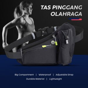 Tas Pinggang Olahraga Lari Waterproof Running Waist Bag