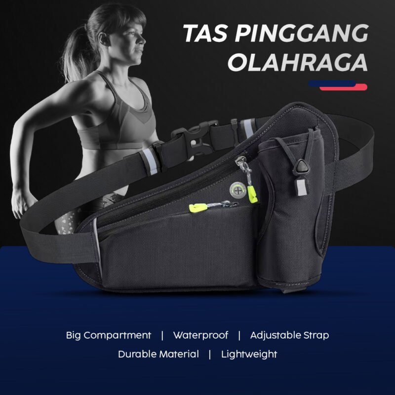 Tas Pinggang Olahraga Lari Waterproof Running Waist Bag