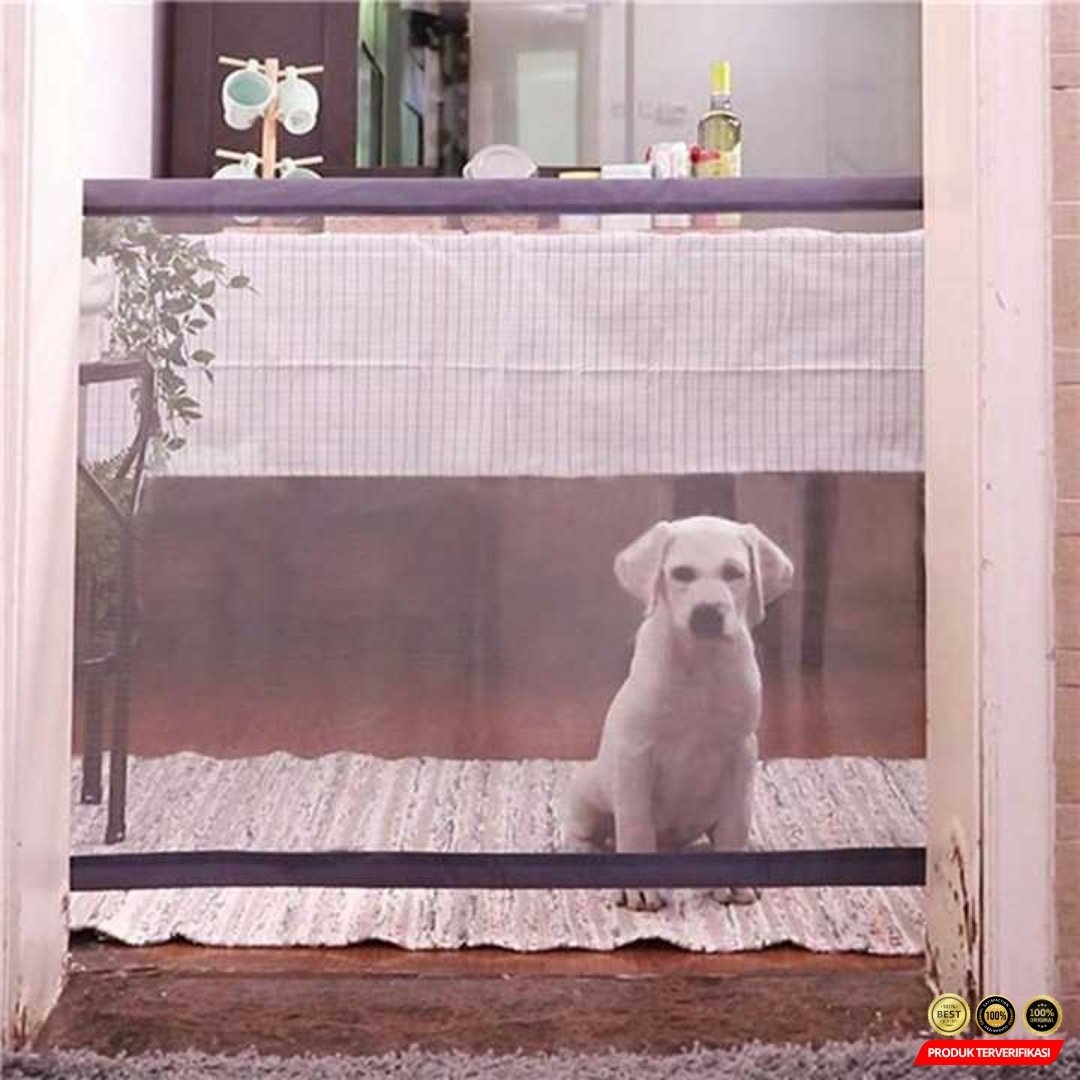Pagar Jaring Penghalang Binatang Portable Pet Mesh Fence - Gambar 4