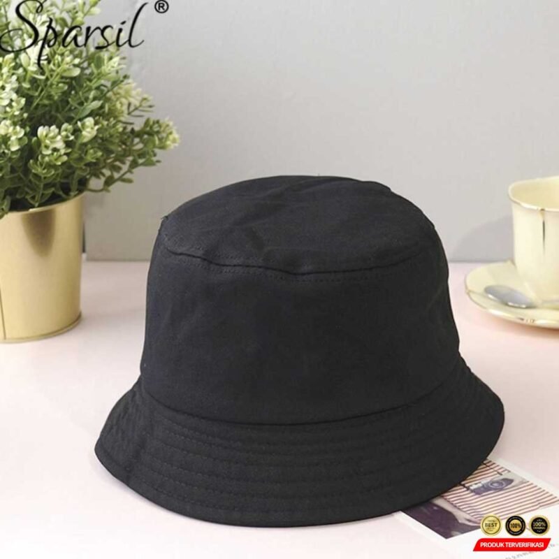 Sparsil Topi Bucket Hat Motif Tartan Bolak Balik Katun Poliester [MRH2] - Image 3
