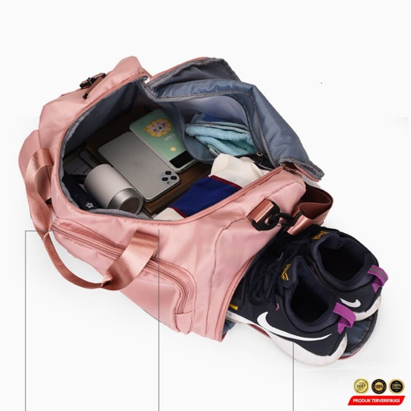 Tas Travel Duffel Bag Gym Sport Shoe Compartment - Image 7
